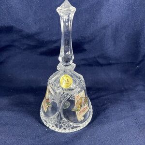 State Of Alabama Lead Crystal Souvenir Bell Clear 24% Elegant Decorative